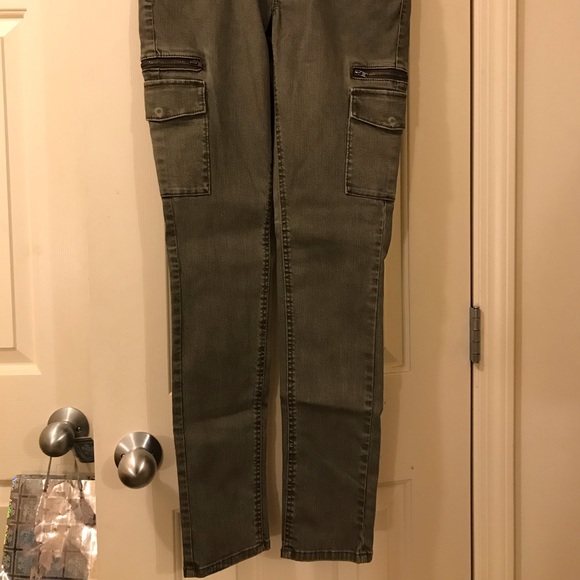 Target Massimo Skinny Premium Denim Mid-waist straight up size Army green size 6 - Picture 1 of 7